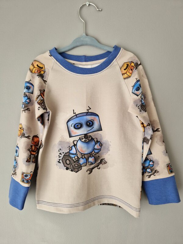 Långärmad t-shirt storlek 98 med robot - Image 3