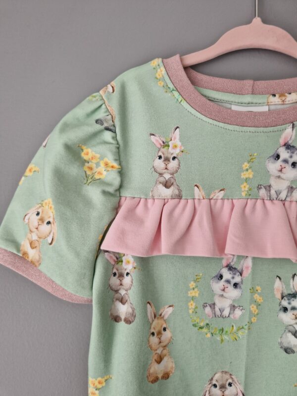 T-shirt med puffärm och volang i storlek 116 - Image 2